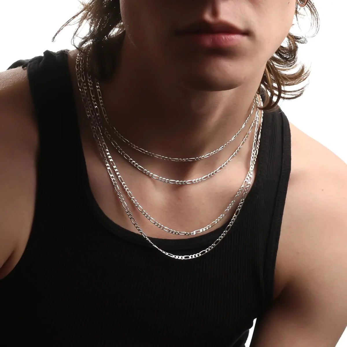 3MM STERLING SILVER FIGARO CHAIN - Hard Jewelry™